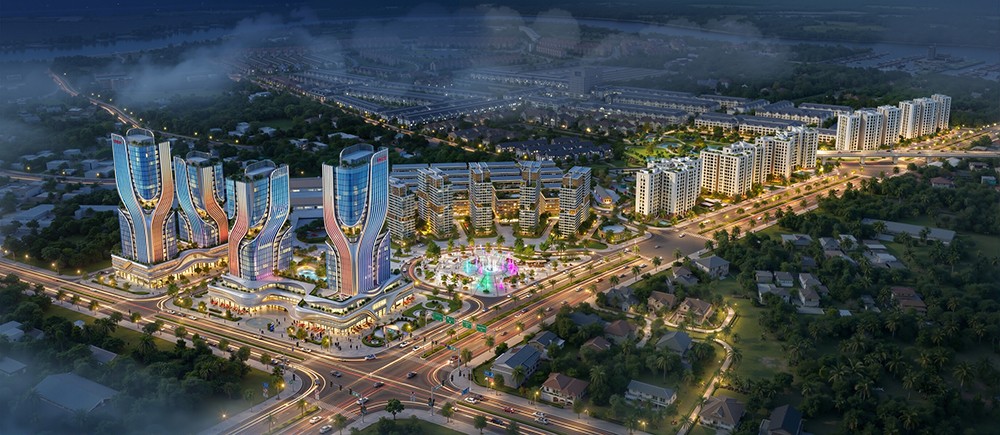 Tổ hợp dự án tạo dấu ấn mới với những tòa nhà thương mại dịch vụ cao tối đa tới 40 tầng.