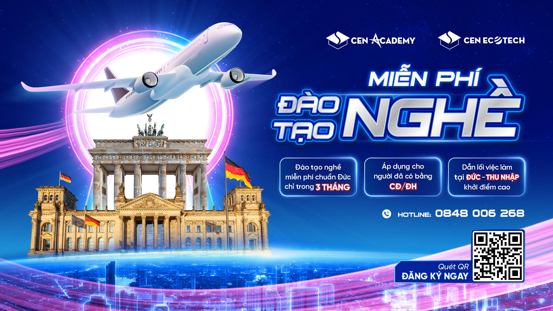 Cen EcoTech đào tạo nghề miễn phí, chuẩn bị nguồn nhân lực cho thị trường Đức