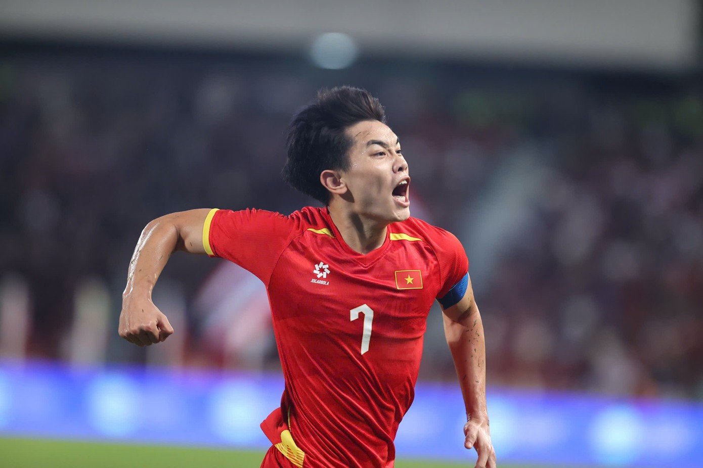 Chiến thắng trước đối thủ đầy duyên nợ là Thái Lan bao giờ cũng đem lại cảm xúc đặc biệt. Ảnh: Minh Dân.