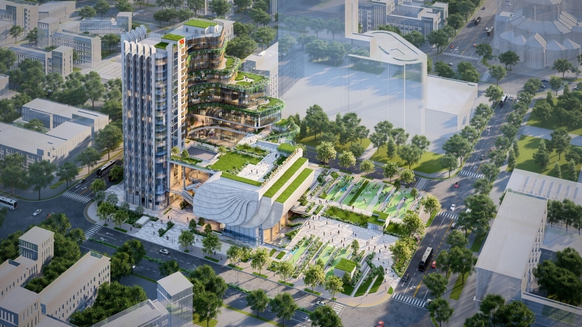 Phối cảnh Nhà văn hóa Thanh niên mới tại TP HCM. Ảnh:&nbsp;BDD