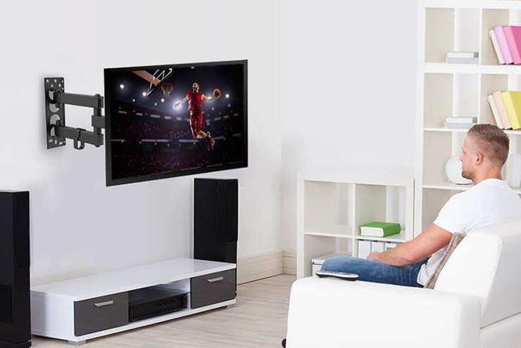 Giá treo tường thu gọn nhưng vẫn có thể thể chiếm diện tích, mất thẩm mỹ.