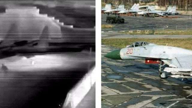 Ukraine tuyên bố tấn công tiêm kích Su-27 của Nga ở Belbek. Ảnh SBU