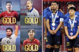 Bóng đá Thái Lan cay đắng bị Việt Nam - Indonesia lấy HCV, dấu ấn sao Việt kiều ở SEA Games (Clip 1 phút)