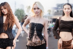 Nhiều cô gái chuộng đồ hở eo đi gặp các 'anh tài', 'chị đẹp'