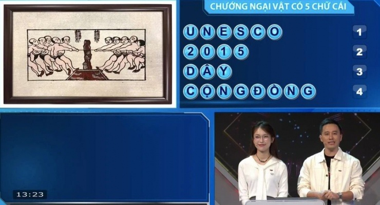 Minh Quân đã giải thành công ẩn số chướng ngại vật.