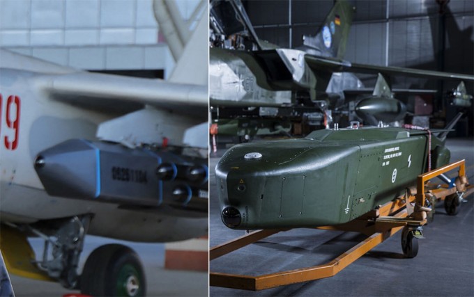 Tên lửa trên cường kích Su-25 Triều Tiên (bên trái) và tên lửa Taurus KEPD 350. Ảnh: KCNA, MDBA