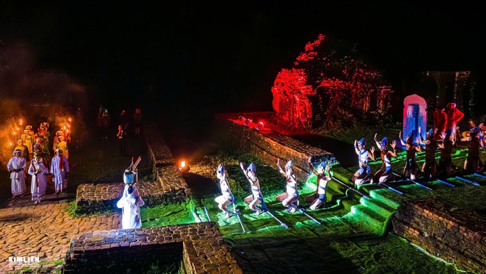 Chương trình nghệ thuật "Đêm Mỹ Sơn huyền thoại" (Ảnh: Kim Liên)