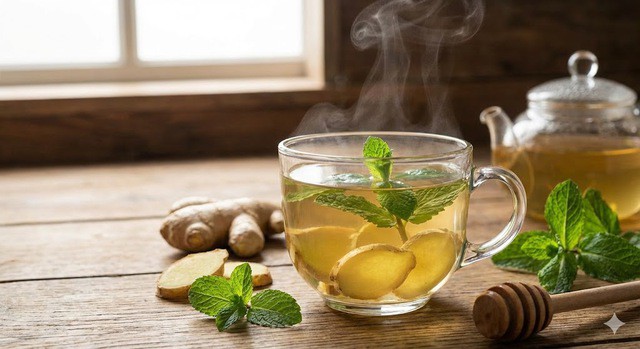 Trà gừng bạc hà thúc đẩy quá trình tái tạo tự nhiên, tăng cường chức năng gan.