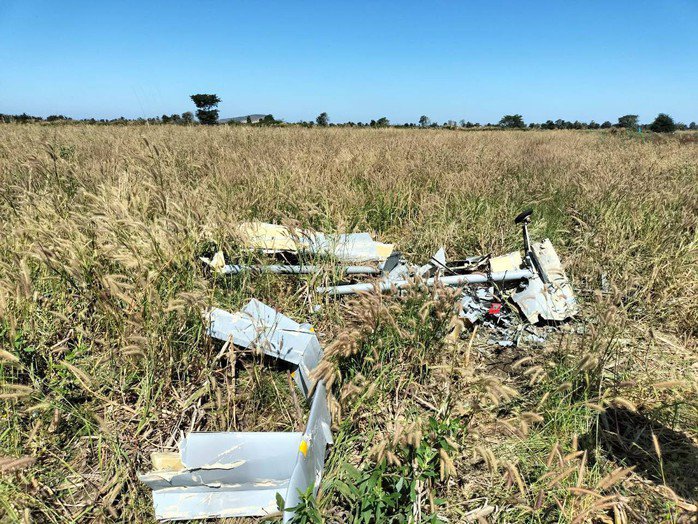 Máy bay không người lái của Thái Lan rơi xuống địa phận Campuchia. Ảnh: Khmer Times