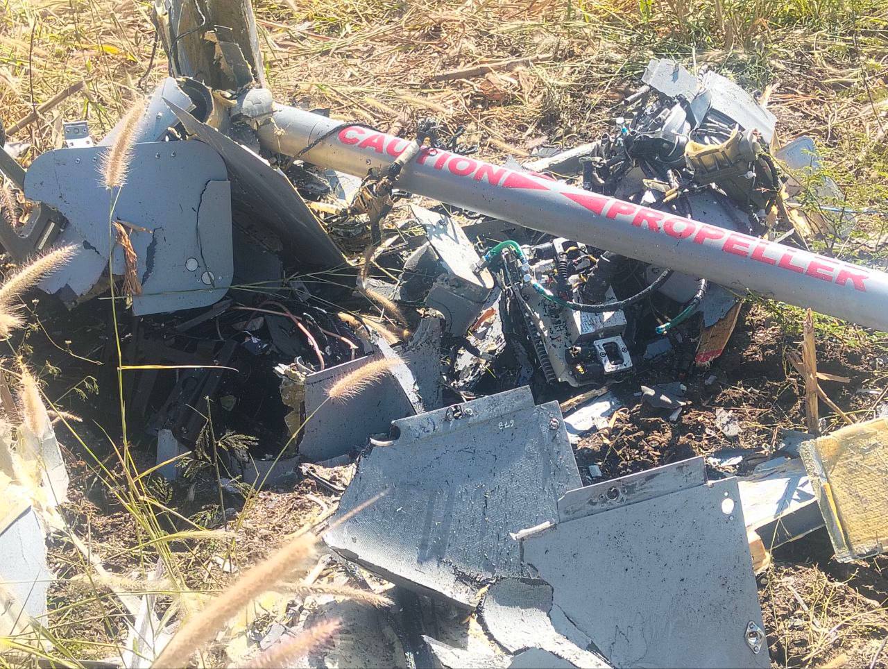 Campuchia công bố hiện trường UAV rơi (ảnh: Khmer Times)