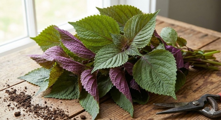 Lá tía tô không chỉ là gia vị quen thuộc mà còn giảm nám và làm đẹp da.