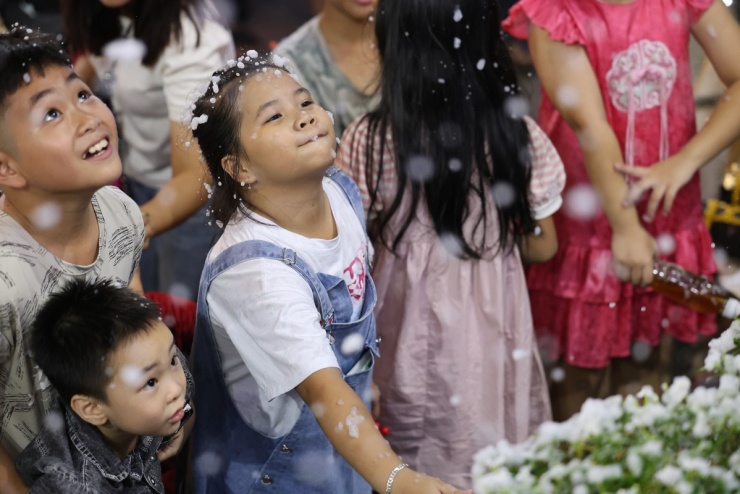 Ngắm 'tuyết' rơi và cây thông kết từ 3.000 nón lá ở Đồng Nai - 6