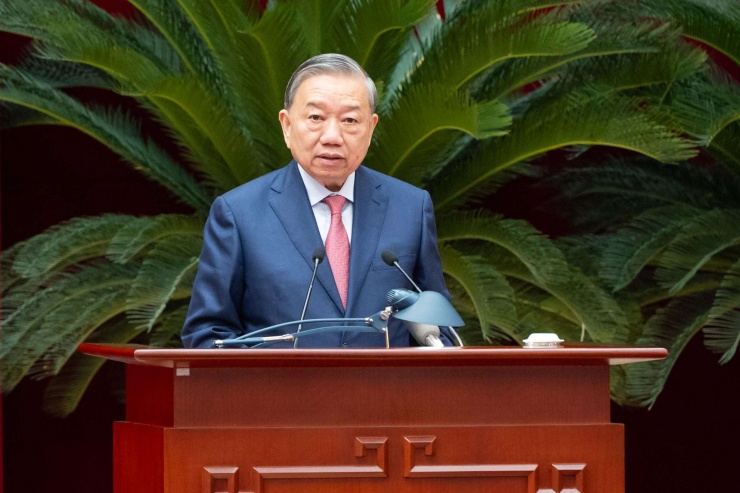 Tổng Bí thư Tô Lâm phát biểu khai mạc Hội nghị Trung ương 15. Ảnh: Phạm Thắng