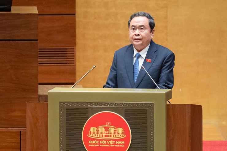 Chủ tịch Quốc hội Trần Thanh Mẫn - Chủ tịch Hội đồng Bầu cử Quốc gia. Ảnh: Media Quốc hội