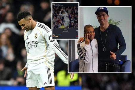 Mbappe san bằng kỷ lục ghi bàn của Ronaldo tại Real, CR7 lập tức phản ứng