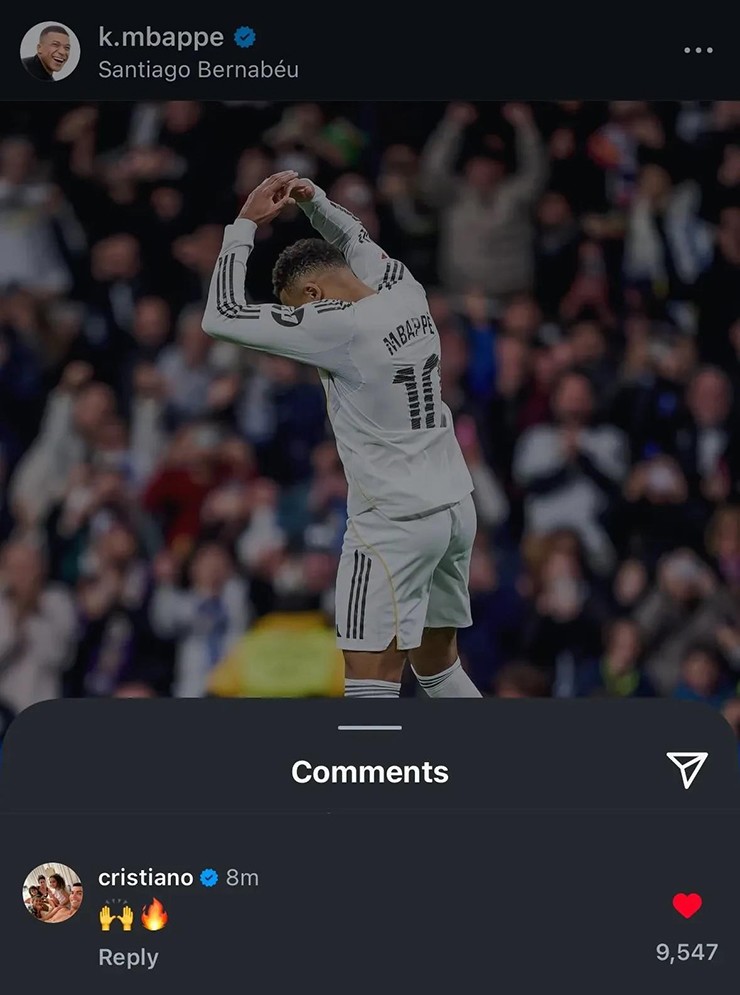 Ronaldo gửi lời chúc mừng tới&nbsp;Mbappe&nbsp;