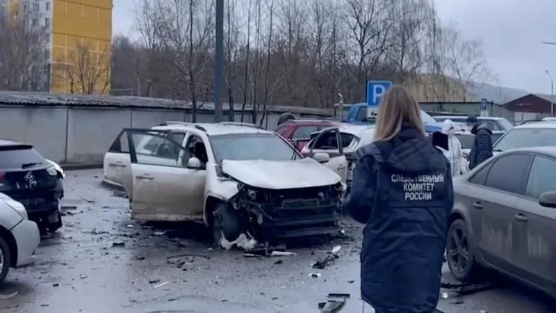 Hiện trường nơi một tướng Nga thiệt mạng sáng 22/12. Ảnh: Ủy ban Điều tra Nga