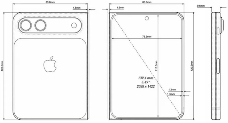 Ảnh rò rỉ về iPhone Fold.