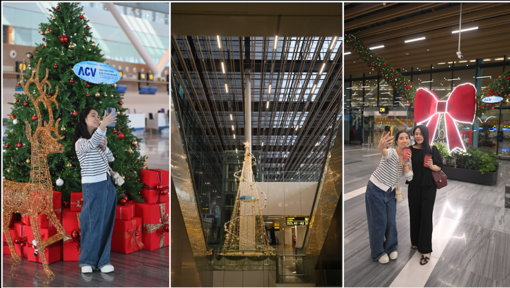 Nhà ga T3 Tân Sơn Nhất rực rỡ sắc màu lễ hội cuối năm - 6