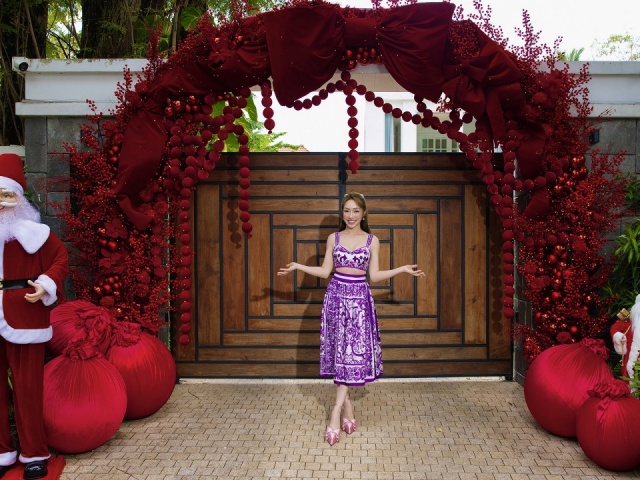 Vợ Chi Bảo trang hoàng biệt thự đón Noel