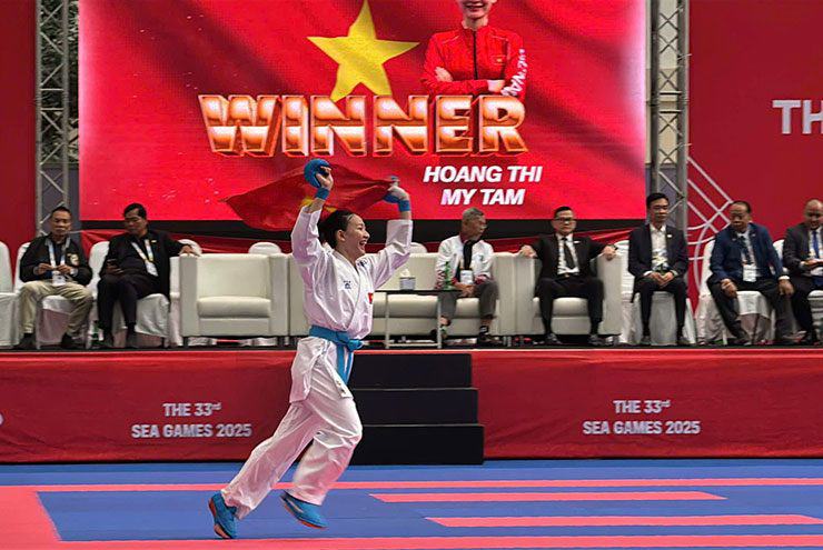 Hotgirl karate Mỹ Tâm đoạt 2 HCV SEA Games 33