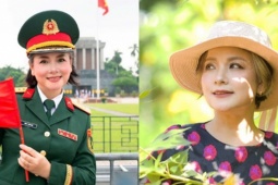 Dù sắp ở tuổi hưu nhưng nhan sắc của nữ NSND mang quân hàm Đại tá vẫn rất tươi trẻ