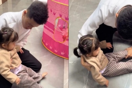 Clip bé gái 3 tuổi giả vờ ngất xỉu để tránh bị phạt thu hút gần 3 triệu lượt xem