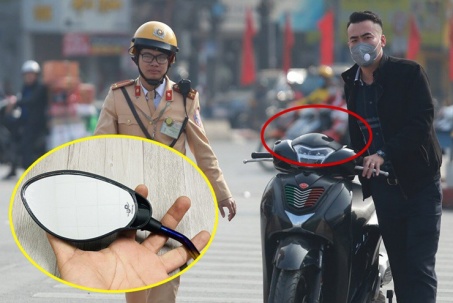 Cẩn thận bị phạt nguội vì lỗi xe máy không gương