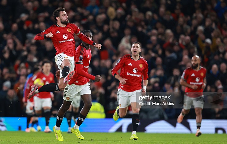 Thành tích của MU tại Ngoại hạng Anh sa sút rõ rệt mỗi khi thiếu Bruno Fernandes