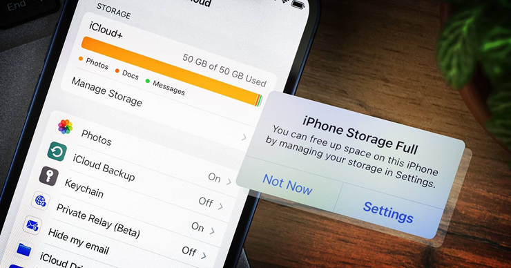 iPhone thường xuyên bị đầy bộ nhớ.
