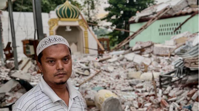 Trận động đất gây hậu quả khủng khiếp ở Myanmar. (Ảnh: AP)