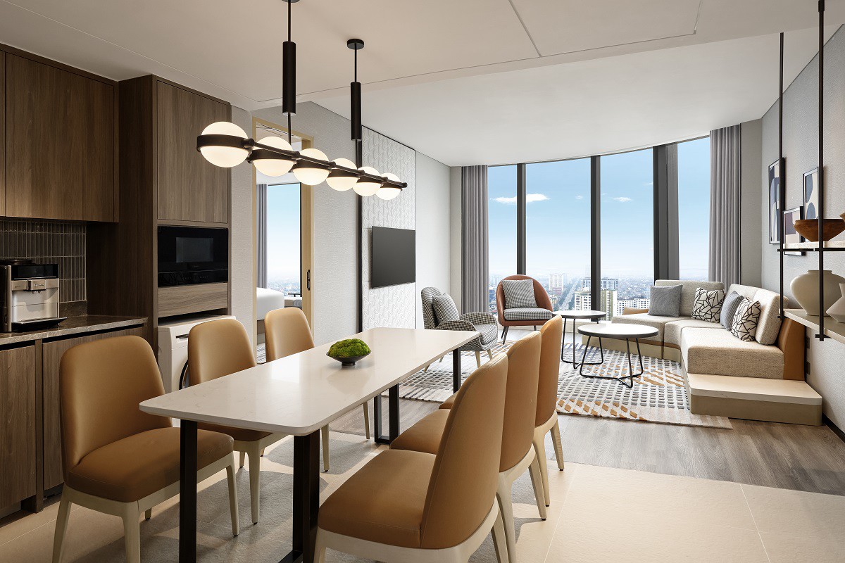 Các căn hộ 1, 2, 3 phòng ngủ mang lại sự tiện nghi tuyệt đối