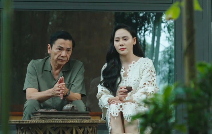 NSND Trung Anh và Huyền Trang trong "Lằn ranh".&nbsp;