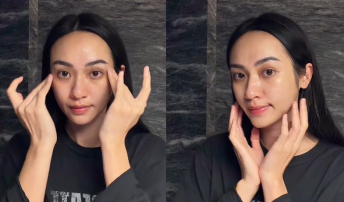 Nhan sắc sau khi tẩy trang của Vũ Thúy Quỳnh.