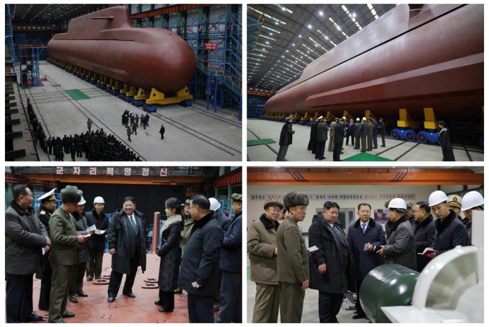 Hình ảnh về tàu ngầm chiến lược của Triều Tiên. Ảnh: Rodong Sinmun
