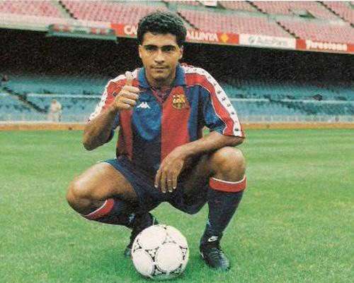 Huyền thoại Romario trong màu áo Barcelona. Ảnh: X