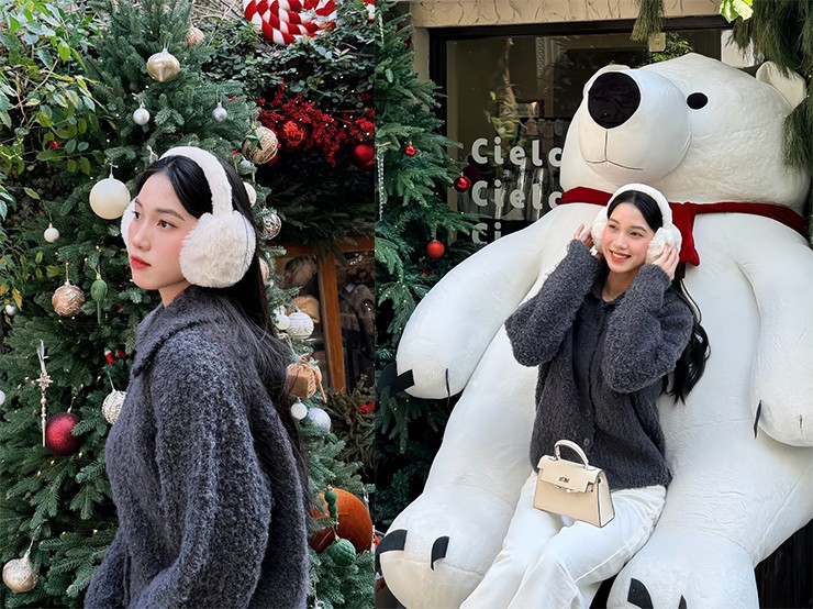 Hoa khôi Nguyễn Thị Phương đón Giáng sinh