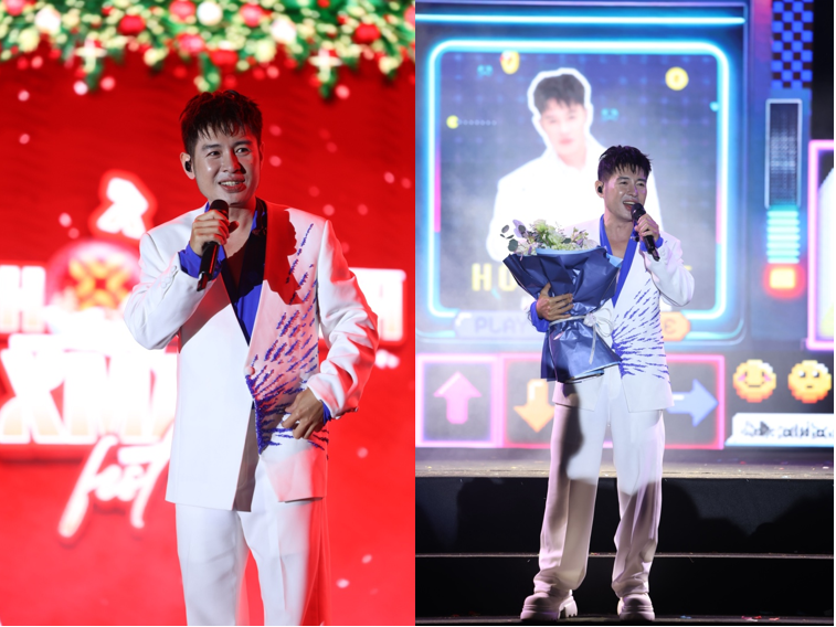 Ca sĩ Hoàng Hải khuấy động không khí bằng những màn trình diễn trẻ trung, hiện đại, phù hợp với tinh thần lễ hội cuối năm và thị hiếu khán giả địa phương.