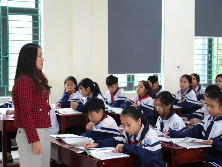 Tiết học của học sinh Trường THCS Thượng Tân Lộc 2.