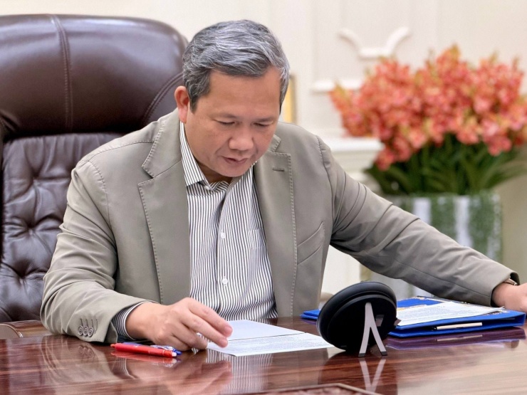 Thủ tướng Campuchia Hun Manet cho biết ông đã điện đàm với Ngoại trưởng Mỹ Marco Rubio. Ảnh: Facebook Thủ tướng Campuchia Hun Manet