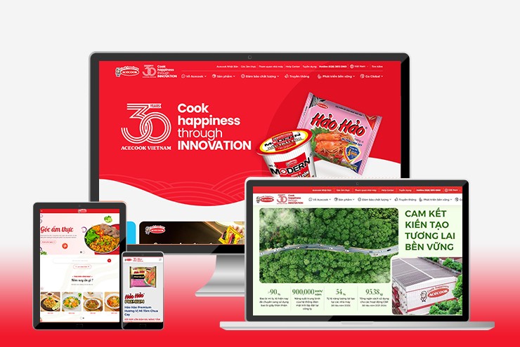 Khởi đầu cho hành trình số hóa: Acecook Việt Nam ra mắt website giao diện mới với trải nghiệm tối ưu cho người tiêu dùng