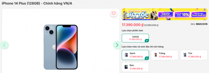 Giá iPhone 14 Plus giảm kỷ lục, trang bị hấp dẫn chẳng kém iPhone 17 Plus, xứng danh iPhone Plus rẻ, xịn nhất Việt Nam - 1