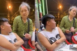 Xúc động clip thanh niên khuyết tật từ chối nhận tiền của cụ bà bán vé số