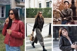 Xuống phố mùa đông với áo da đẹp như Tăng Thanh Hà, Hoa hậu Trần Tiểu Vy, Lương Thuỳ Linh