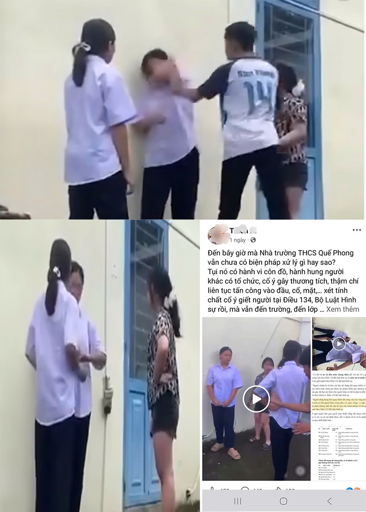 Nữ sinh lớp 8 ở Đà Nẵng bị đánh hội đồng gây phẫn nộ. Ảnh MXH