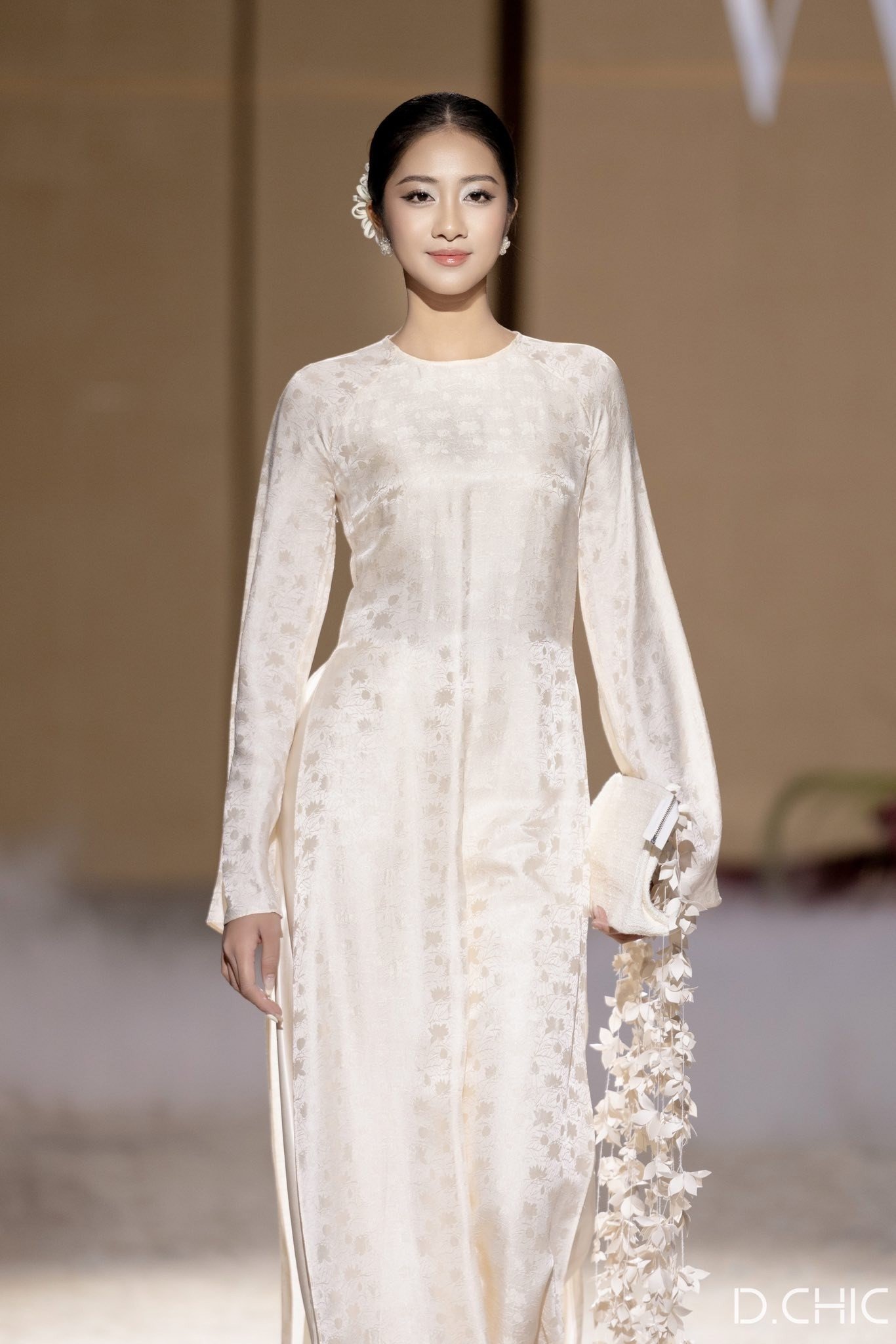 Hoa hậu Hà Trúc Linh diện áo dài với họa tiết ý nghĩa tại các sự kiện cuối năm - 1