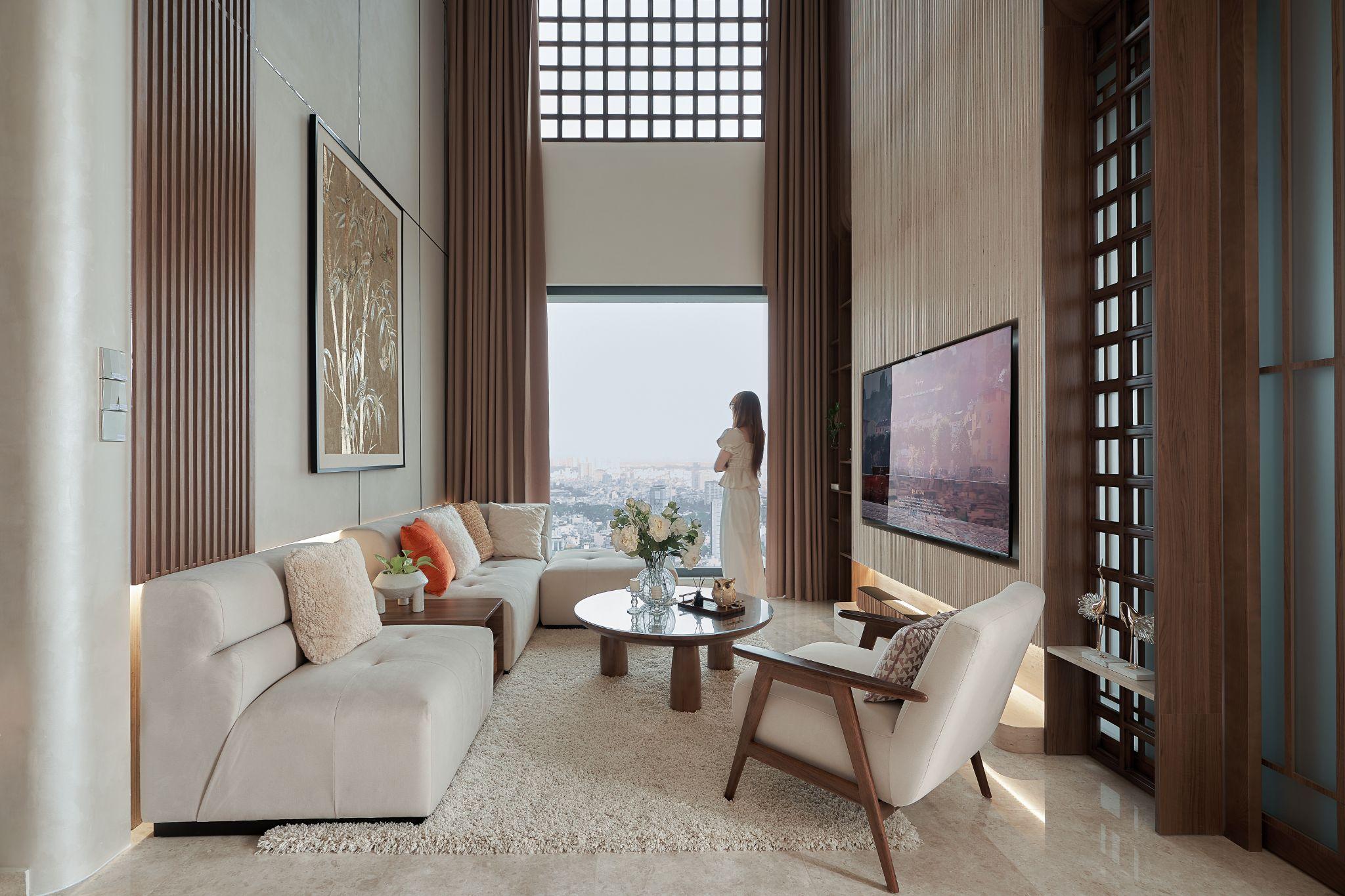 Tổng thể không gian căn hộ Zen The MarQ 298m² tại trung tâm TP. Hồ Chí Minh.