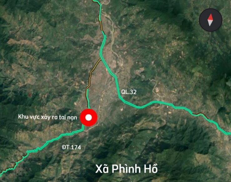 Khu vực xảy ra tai nạn (ảnh chụp trên ứng dụng Google Maps).