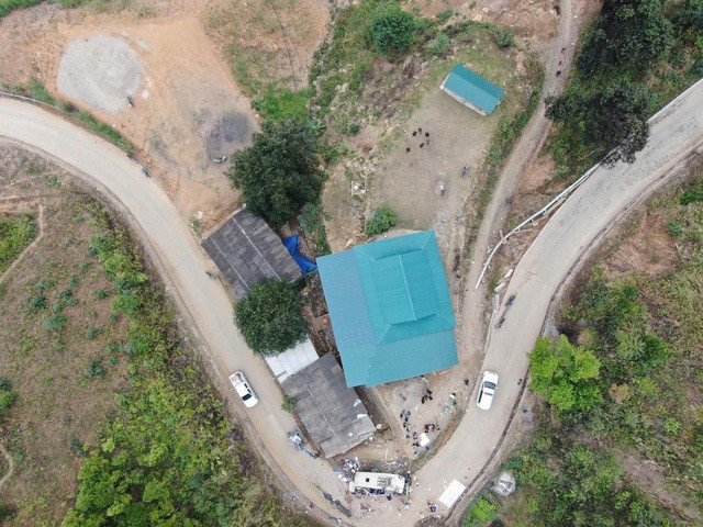 Đoạn đường xảy ra tai nạn. Ảnh: Công an tỉnh Lào Cai.