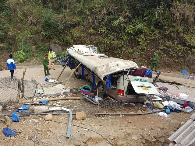 Hiện trường vụ tai nạn. Ảnh: Công an tỉnh Lào Cai.